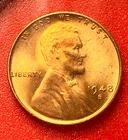 1948-S Lincoln Wheat Cent Penny GEM RED BU From an Original Bank Roll