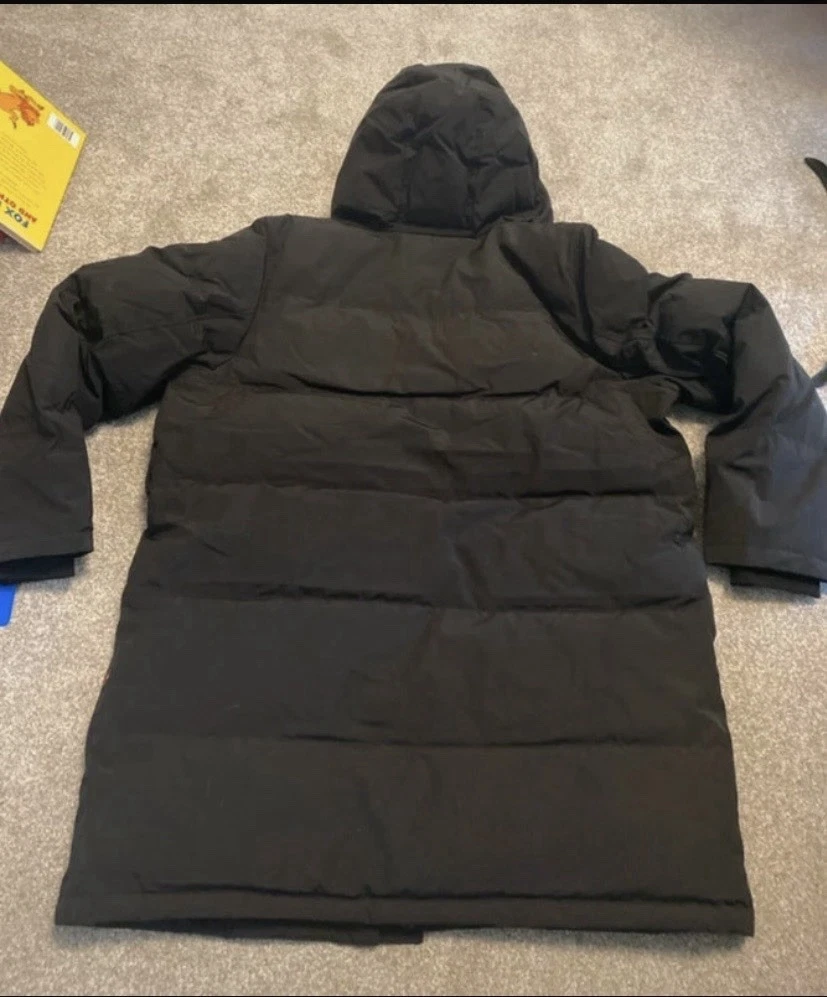 Brand new winter Levi's Men's Black Hooded Puffer Parka Long Coat Jacket Size L