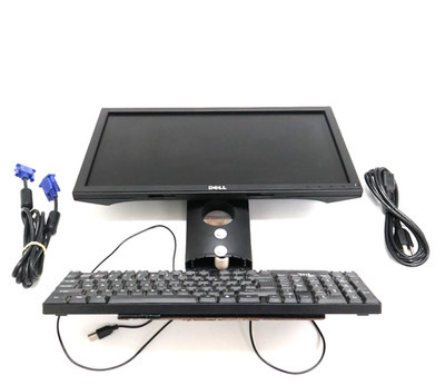 Dell E1916H 18.5'' Flat Panel LCD Monitor with Keyboard and Cables