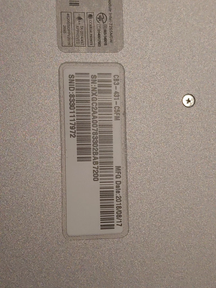 Acer Chromebook 14 CB3-431-C5FM 14in. (32GB, Intel Celeron N, 1.60 GHz, 4GB)... - Image 3 of 4