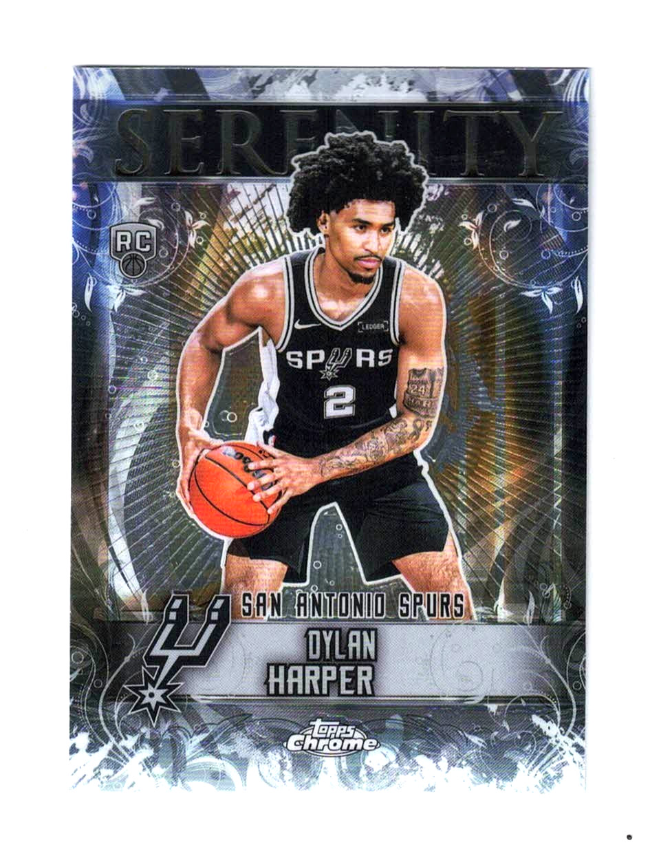 2025-26 Topps Chrome NBA Dylan Harper RC Rookie Serenity Insert Spurs SY-12