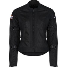 MotoGirl Jodie Summer Ladies Motorcycle Motorbike Textile Jacket Black