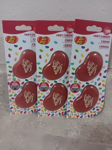 Jelly Belly Car Air Fresheners Very Cherry Duo Double Scent (3 Set)