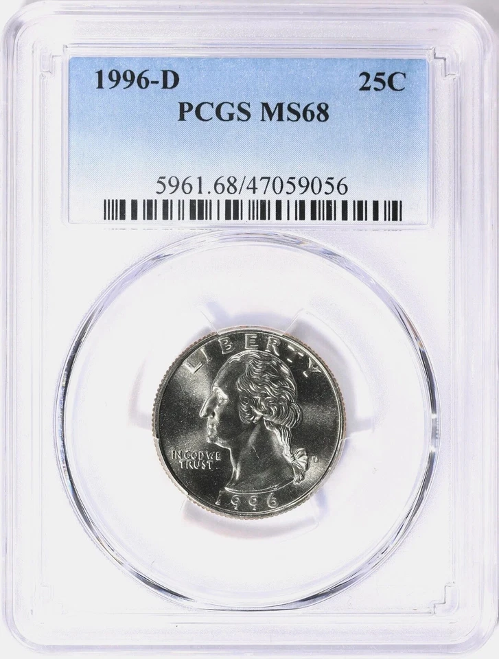 1996-D  Washington Quarter  PCGS MS68 PRICE GUIDE is $360. - Image 2 of 4