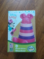 Disney Baby Minnie Mouse Stacker Toy 7 Pink Purple Stacking Pieces by Green Toys