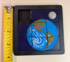 DaMert 3D Earth & Space Moon Slide Puzzle, 1993 Vintage Toy