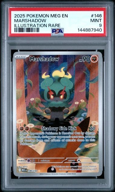 PSA 9 Marshadow 146/132 Pokemon Mega Evolutions Illustration Rare IR