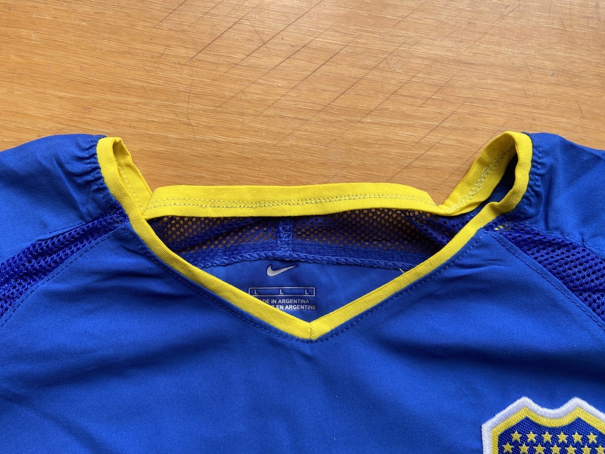 BOCA JUNIORS 2003 2004 HOME FOOTBALL SHIRT SOCCER JERSEY NIKE sz L