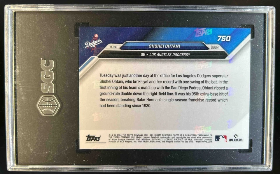 2024 Topps Now Shohei Ohtani #750 Dodgers SGC 8.5 - Image 2 of 2