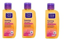 3 x Clean Clear Foaming Face Wash For oily Pimple Prone Skin 50ml Each