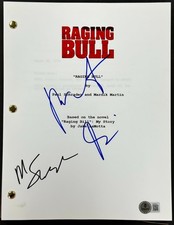 Martin Scorsese & Robert DeNiro signed Raging Bull Script autograph Beckett BAS