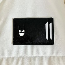 Personalized Leather Bat Wallet Superhero Mask Card Holder Heroic ID Wallet