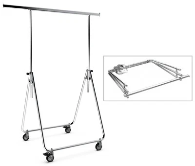 GIORDANOSHOP Stender Appendiabiti Pieghevole Estensibile 85/130x70x95/160 in Acciaio Cromato