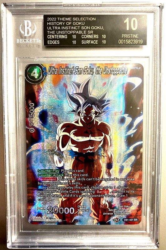 2022 Dragon Ball SS Ultra Instinct Son Goku, the Unstoppable BLACK LABEL BGS 10