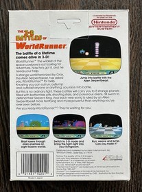 3-D WorldRunner FIRST PRINT Hangtab BOX & MANUAL ONLY Nintendo NES 1987 RARE🔥