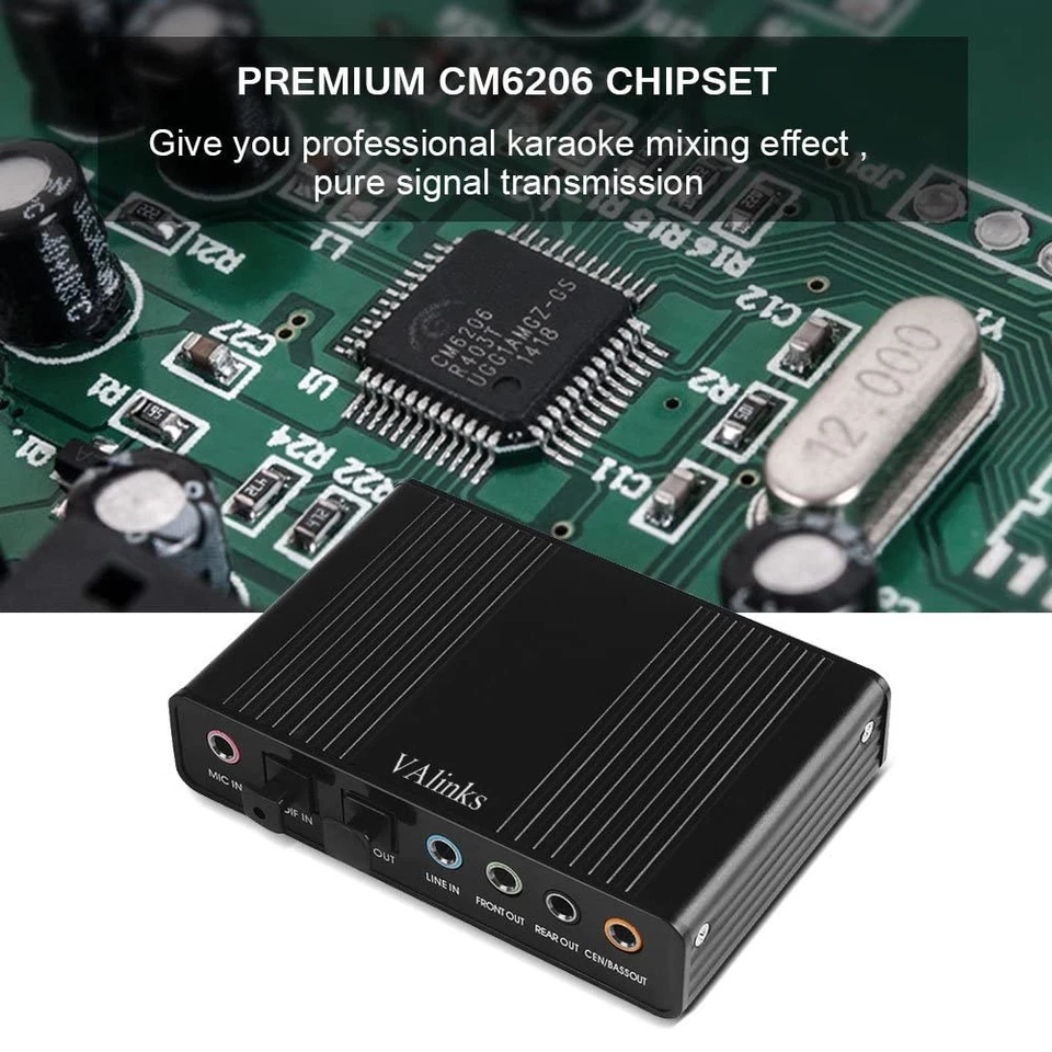 USB 2.0 External Sound Card 6 Channel 5.1 Surround Optical S/PDIF Audio Sound... - Image 4 of 4