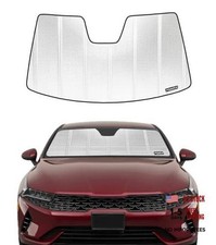 Windshield Sun Shade for 2021-2025 Kia K5. Front 2021-2026 K5 Shiny Silver