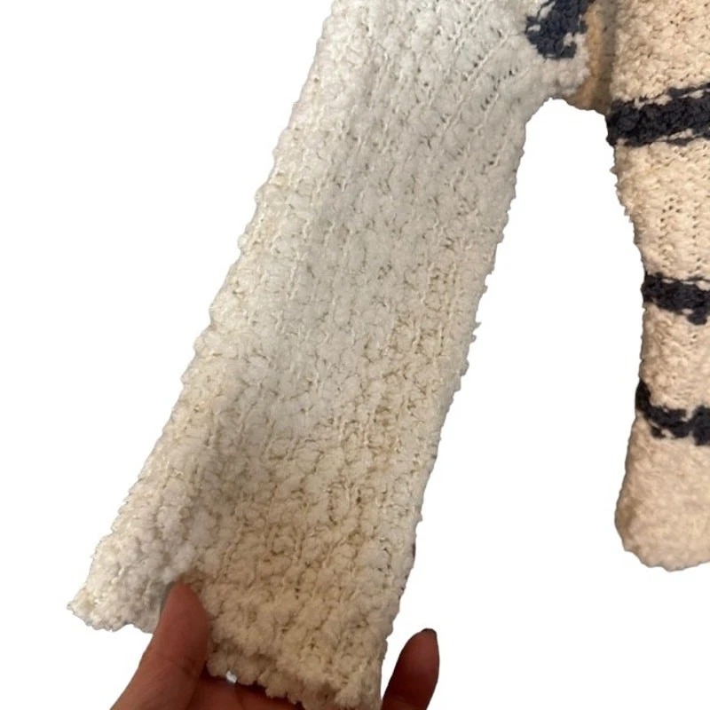 C&C California White & Navy Blue Striped Opened Front Knit Cardigan Women Sz S - Image 4 of 4