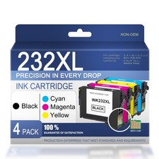 4PK 232XL Ink Cartridge with chip For Epson XP-4200 WF-2930 WF-2950