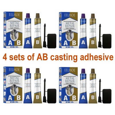 4 sets of AB casting adhesive metal repair super adhesive waterproof epoxy glue