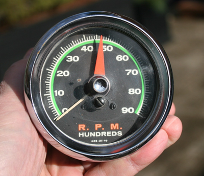 Sun Greenline Green Line Tach Vintage 9K 9000 RPM Tachometer - SST