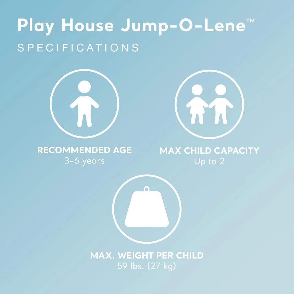 Intex Inflatable Jump-O-Lene Playhouse Trampoline Bounce House for Kids Ages 3-6 - Image 3 of 4