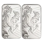 Lot of 2 - 1 Troy oz Sunshine Mercury Design .999 Silver Bar