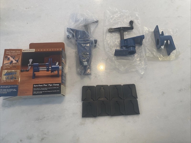 Rocker Sure Foot Plus Pipe Clamp 1 New In Box, 1 Without Box; 8 Conversion Pads