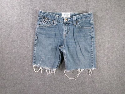 Levi Shorts Women 4 Denim Cutoff Frayed Hem Casual Blue Signature Distressed
