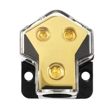 BOJACK 2 Way Splitter Amp Copper Power Distribution Block 0/2/4 AWG Gauge in,...