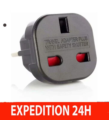 Adaptateur Secteur Voyage Prise Anglaise USA UK Vers Universel Europe France