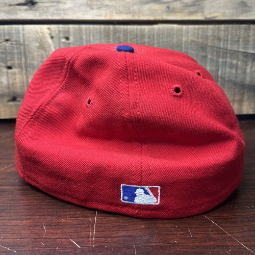 Vtg 90s Texas Rangers New Era Pro Model Diamond Collection 7 1/4 Red Wool Hat - Picture 3 of 10