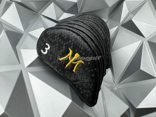 Miura Golf Headcover Iron Honeycomb Magnetic Black - Picture 4 of 5