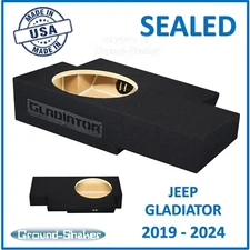 Fits 2019-2024 Jeep Gladiator Single Sealed Sub Box Subwoofer Enclosure