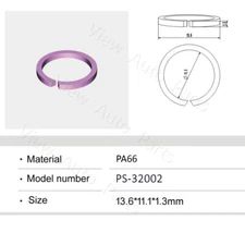 500 Set Plastic Part Washer Spacer Clip Fits Fuel Injector 13.6 x 11.1 x 1.3 mm