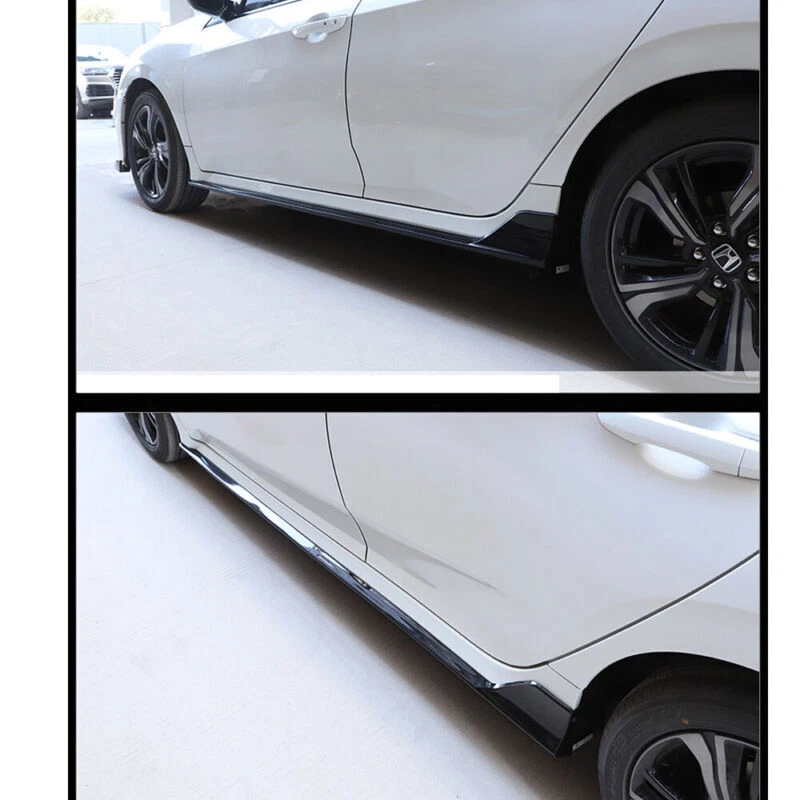 86.6" Glossy Black Side Skirts Splitter Extension Lip For Infiniti Q50 Q60 Q70 Foto 2 de 4