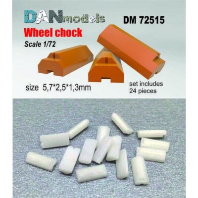 Dan Models 72515 Scale 1:72 Wheel Chocks, set #6 - 24 pcs - For Scale Model Kit