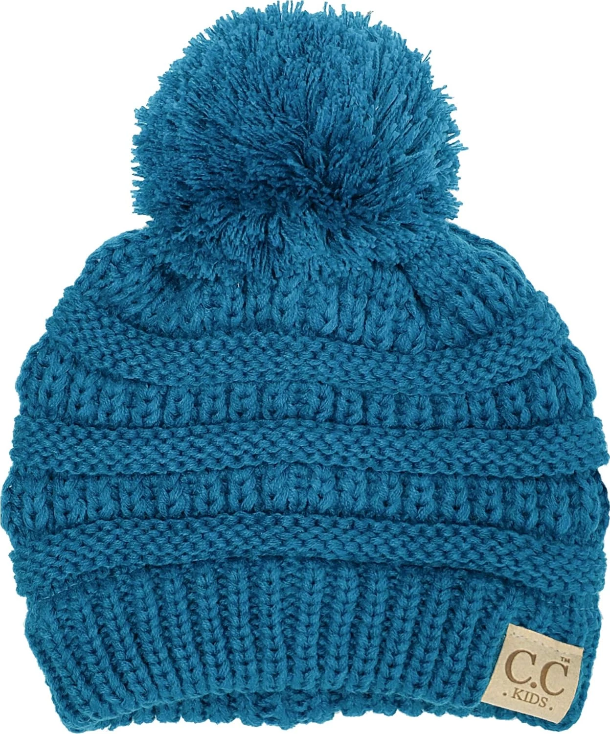 Funky Junque Kids Beanie Baby Toddler Cable Knit Children’S Pom Winter Hat