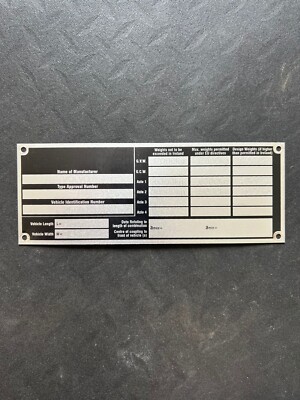 Dublin Bus Atha Cliath Volvo Olympian 96-D-287 RA287 Chassis Body Plate Badge