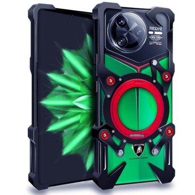 Metal Aluminum Rimless Stand Bumper Case For Redmi K80 K70 K60 K50 k40 Pro Ultra