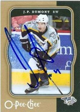 J.P. Dumont autographed Hockey Card (Nashville Predators) 2007-2008 O-Pee-Chee