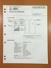 ORIGINAL SERVICE MANUAL & SCHEMATIC KENWOOD JL-880 SPEAKER SYSTEM D460