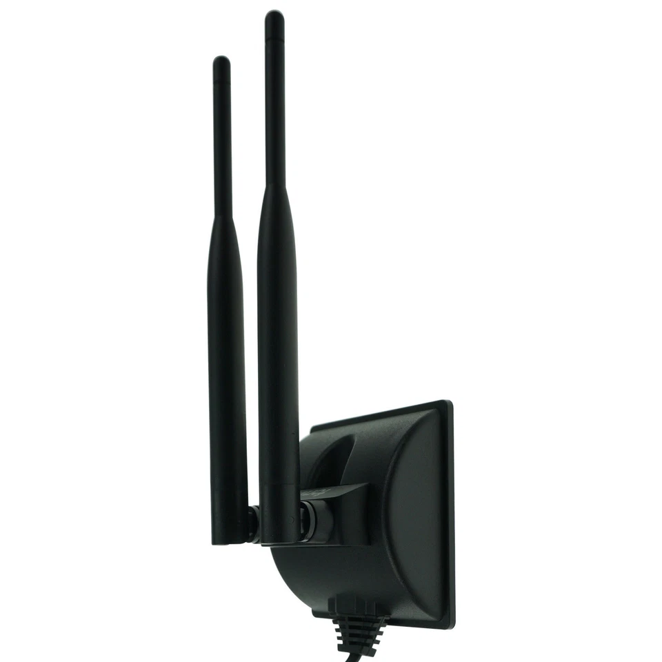 WiFi Antenna Dual RP-SMA Extansion Cable Magnetic Base 6dBi Wireless Booster - Image 2 of 4