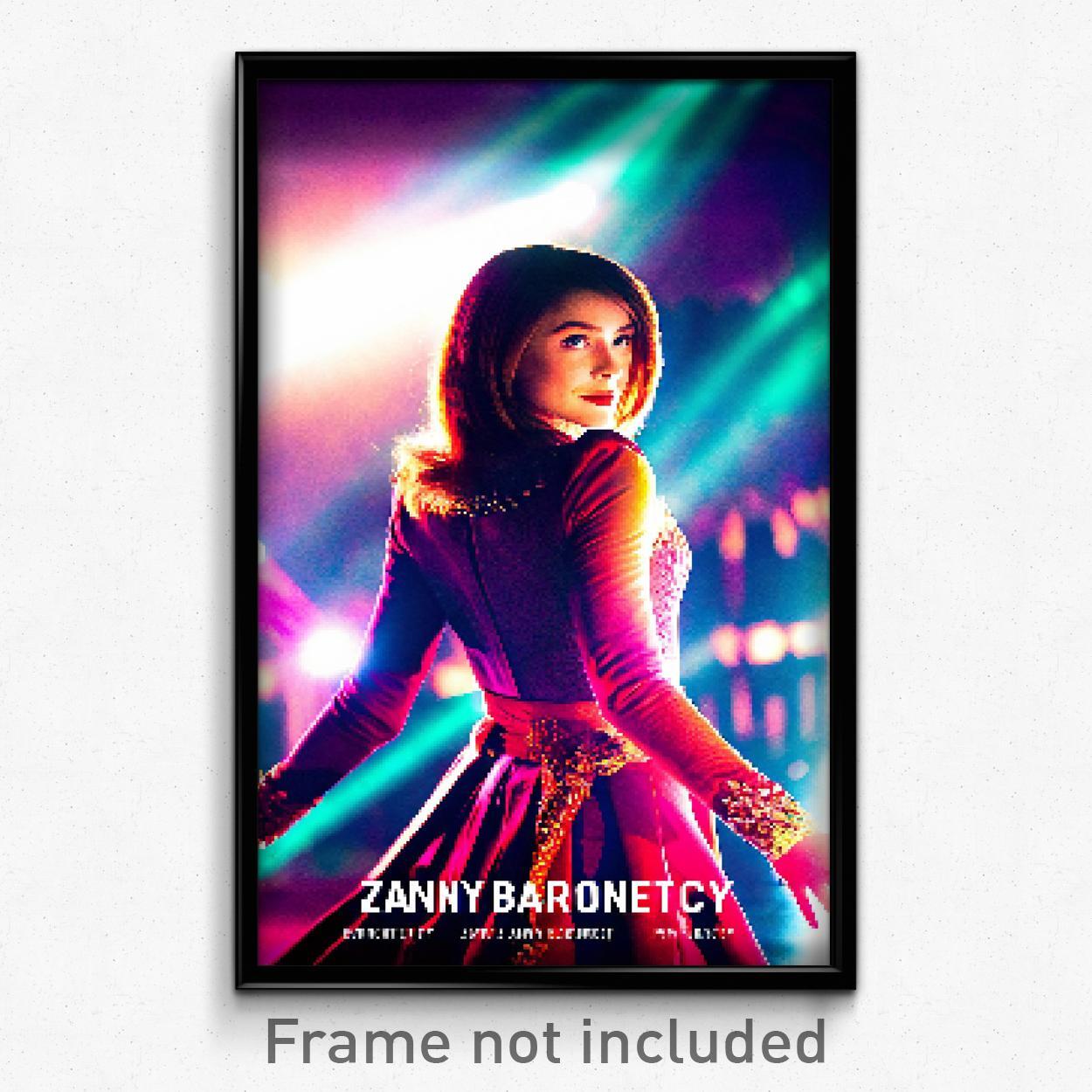 Pixel Art Poster - Zany Baronetcy (8 Bit Psychedelic Trippy Video Game Print)