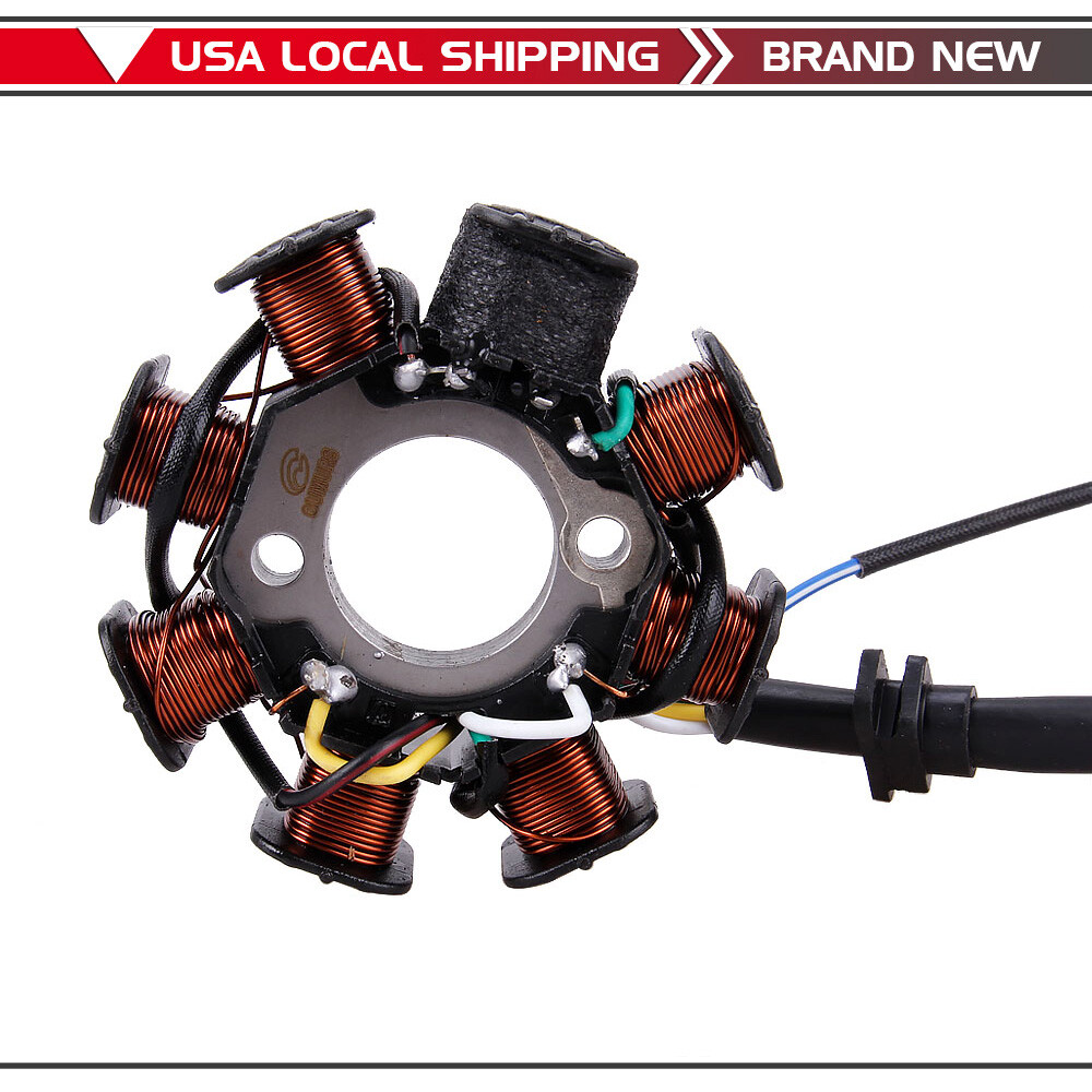 OEPUNAIKE 6-Pole 5-Wire AC Magneto Ignition Stator - Compatible With GY6 125cc/150cc Engines For Scooters, Mopeds, ATVs, Go-Karts - View #2