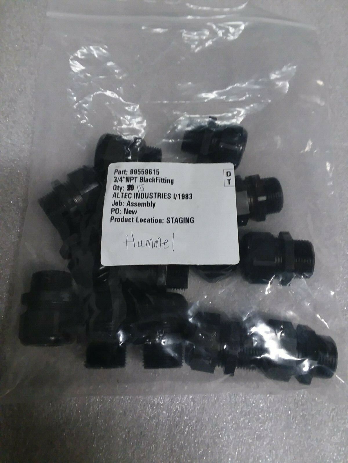 Hummel 3/4" NPT Cable Housing Sealcon Fitting Gland Dome Cord Grip