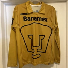 Pumas UNAM Jersey Football Banamex Coca Cola Telcel Mexico Long Sleeve Size M