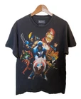 Vintage Marvel X-men Avengers Spider-Man Ironman Wolverine Black Shirt Size XL