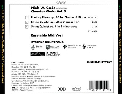 ENSEMBLE MIDTVEST - NIELS W. GADE: CHAMBER WORKS VOL. 5: STRING QUARTET OP. 63 /