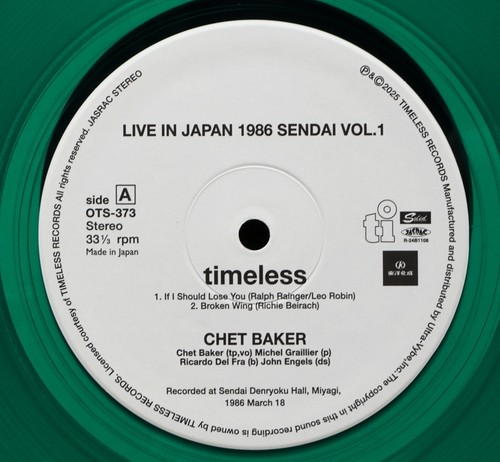 CHET BAKER "LIVE IN JAPAN, 1986 SENDAI VOL.1" TIMELESS Japan LP Vinyl OBI M/M - Imagen 4 de 5